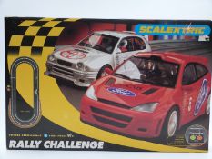 Scalextric Rally Challenge model slot car racing set C1057, in original box