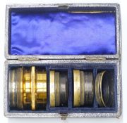 Beck-Steinheil convertible orthostigmat series II set IV lens, in original fitted box.