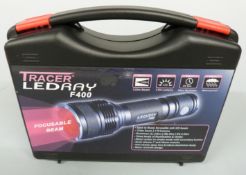 Tracer LED Ray F400 gunlight/ torch, new in original hard carry case.