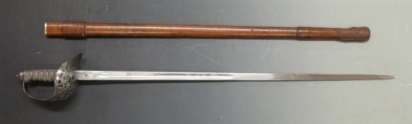 British Army 1895 pattern Infantry officer's sword, Queen Victoria cipher to guard, blade with
