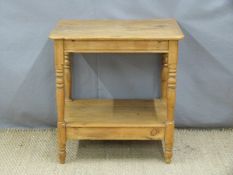 Pine sideboard or table with undershelf, W68 x D46 x H72cm