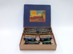 Hornby 0 gauge M1 Passenger train set with clockwork locomotive, in original box