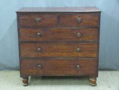 Victorian mahogany chest of drawers, W108 x D52 x H104cm