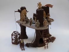 Kenner Star Wars Ewok village with ten LFL Ewok figures and various accessories