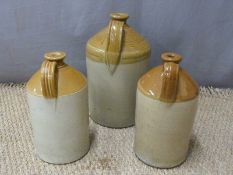 Three various stoneware jars, height of largest 39cm