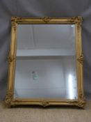 Ornate gilt framed mirror, 72 x 88cm overall