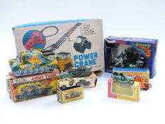 Seven models comprising three Matchbox diecast model vehicles, Matchbox Scream'N Demons, battery