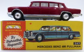 Corgi Toys diecast model Mercedes Benz 600 Pullman with maroon body and beige interior 247, in