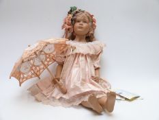 Sigikid limited edition collectors' doll Michelle by Maja Bill Buchwalder with closed mouth, fixed