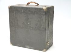 Two Pathescope 9.5mm cine film projectors comprising boxed Ace model and a larger example with