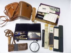 Quantity of mainly meteorological and scientific equipment including cased Elliott drawing set,