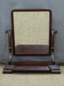 A 19thC mahogany swing frame dressing table mirror, W54 x D24 x H62cm