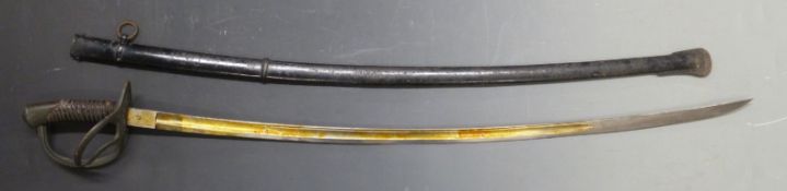 Sabre in the style of a German 1860 Cavalry example, marked to the 84cm blade Libertano RM, with