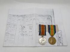 Royal Air Force WWI medals comprising War Medal and Victory Medal named to 26259 1AM H Mann, RAF,