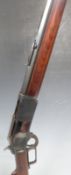 Winchester 1876 model .50-95 underlever rifle with replacement Italian barrel, ladder sight, sling
