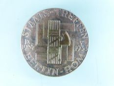 Hitler / Mussolini 1937-38 commemorative medallion