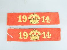 Two WWI Boy Scouts War Service cloth badges