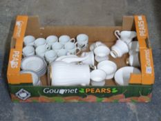 Twelve Hutschenreuther coffee cans and saucers and a Paragon tea set