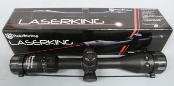 Nikko Stirling Laserking 4-12x42 rifle scope with internal red laser and pressure switch, new in
