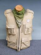 Shop display mannequin torso with wooden top, height 80cm