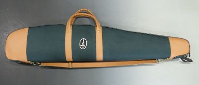 BSA part leather padded shotgun/ rifle slip with shoulder strap, 125cm long, new