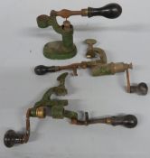 Three shotgun cartridge reloading tools including a capper/decapper