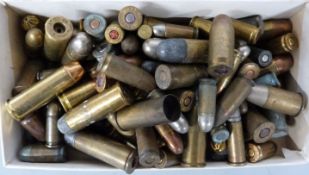 Ninety seven various calibre collectors pistol/revolver cartridges. PLEASE NOTE THAT A VALID