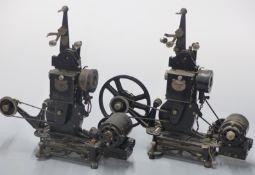 Two Pathescope Baby 9.5mm cine film projectors