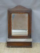 Oak mirror / candle box, height 52cm