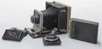 MPP 5x4 Micro Technical Camera together with two Wray of London lenses, one 89mm wide angle f 6.3,