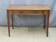 Art Nouveau single drawer side table, W107 x D55 x H76cm