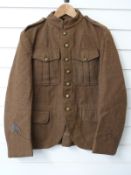 WWI Canadian Medical Corps tunic circa 1916 with buttons and chevrons