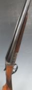 Ugartechea 12 bore side by side ejector shotgun with engraved locks, top plate and underside,