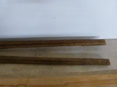 A wooden adjustable rifle rest