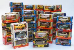 Sixty Burago 1:43 scale diecast model cars including Street Fire, Alfa Romeo, Fiat etc, all in