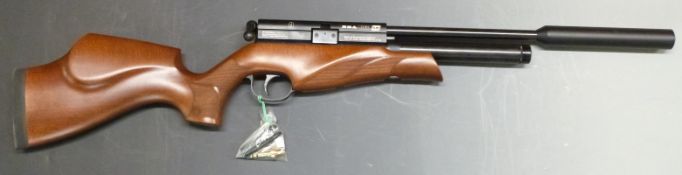 BSA Ultra SE .177 PCP air rifle with shaped and chequered semi-pistol grip and forend, raised