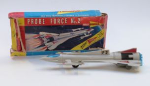 Century 21 Project SWORD Probe Force No. 2. model space rocket ship, in original box.