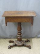 Victorian mahogany hall or occasional table with drawers each end, L66 x D45 x H71cm