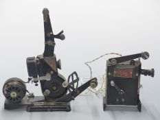 Two Pathescope 9.5mm cine film projectors comprising Ace and Imp