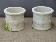 Pair of garden planters, height 38cm