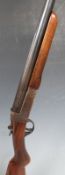 Webley & Scott 12 bore single barrelled shotgun with semi-pistol grip, named lock and 30 inch barrel