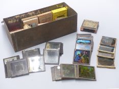 A collection of magic lantern slides including Venice, education, phrenology etc