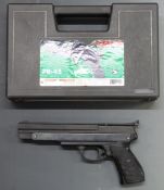 Gamo PR45 .177 air pistol, serial number 260249, in original hard carry case.