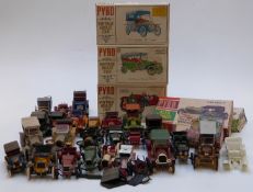 Twenty-eight PYRO, Airfix and similar models and model kits, some 1:32 scale and some in original