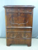 Beidermier mahogany secretaire a abattant having drawer above fall flap, opening to reveal fitted