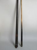 Burroughes & Watts Ltd London pool cue in original metal case