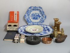 A collection of items to include viewmaster and album in original boxes with discs, brassware,