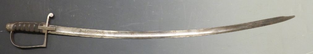 Italian 1855 pattern cavalry officer's sword, blade length 80cm