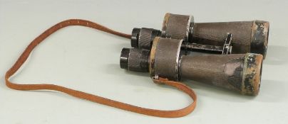 WWII Nazi German pair of 7x50 binoculars, serial number 306102 and also impressed 4837N and with