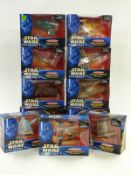 Eleven Galoob Action Fleet Star Wars Episode 1 action vehicles, all in original boxes